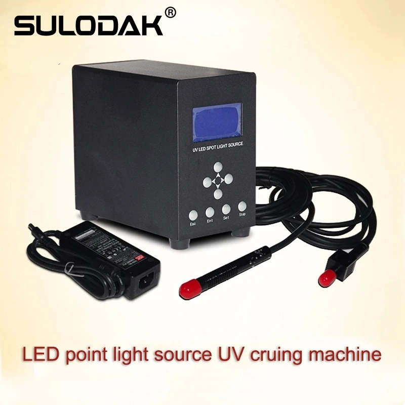 

UV Gel The Cure Lamp Automatic Control Production Line UV LED Point Source Machine Equipment UV Glue Curing Light Fan Cooling