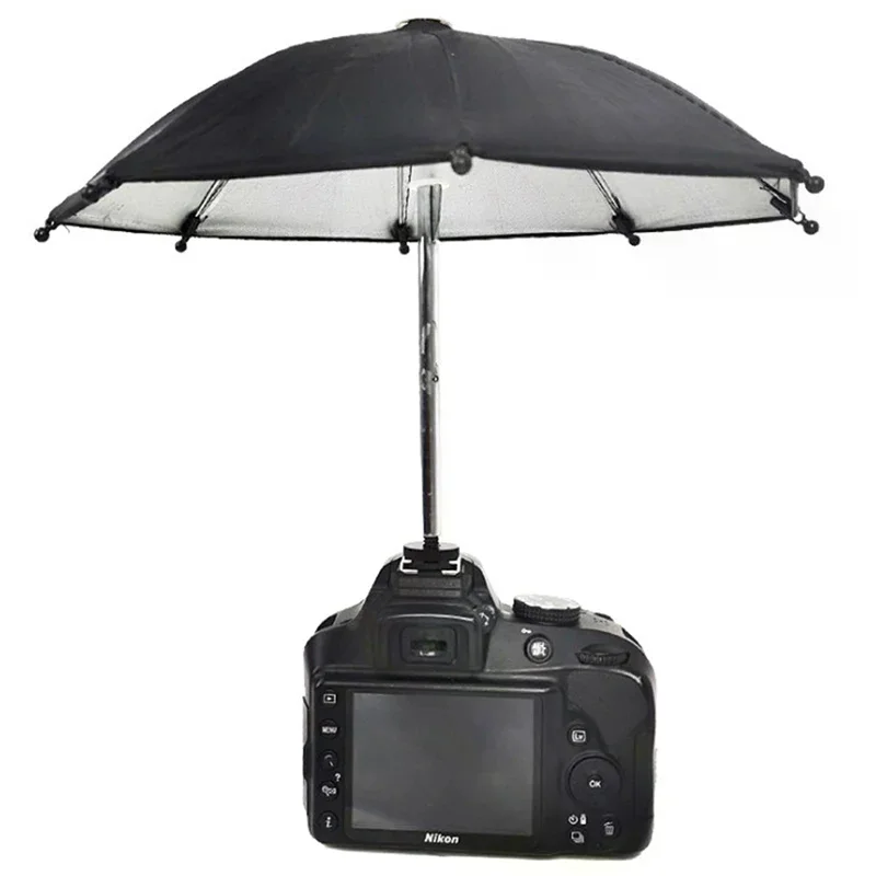 Camera Umbrella Sunshade Rainy Holder For General Camera Photographic Black