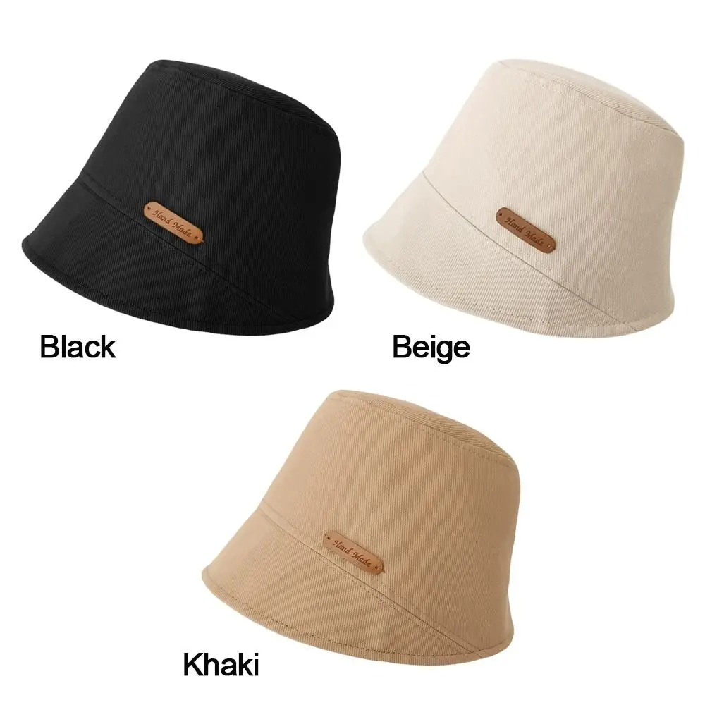 Spring Autumn Women Bucket Hat Solid Color Foldable Fisherman Hats For Girl Lady Outdoor Tour Panama Basin Cap