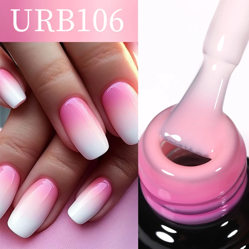 UR SUGAR-esmalte de uñas de Gel Base de goma térmica, 3 colores que cambian de temperatura, brillo semipermanente, barniz LED UV, 7ml