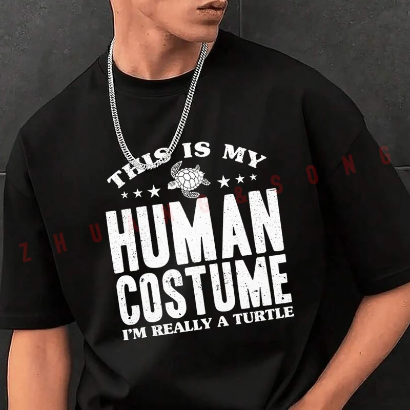 

This Is My Human Costume Men's Fashion T-shirt Casual Trendy Tshirts For Summer Comfortable Short Sleeve Tops