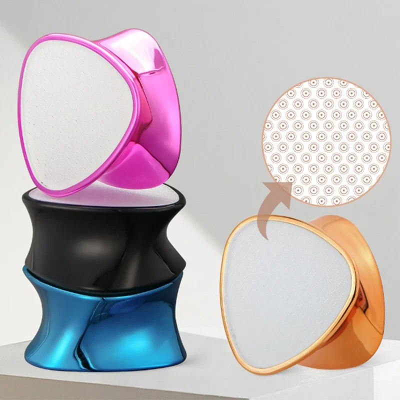 Dwustronne kryształowe narzędzie do pedicure, szklana nano-pielęgnacja, bezbolesna depilacja, gumka do usuwania martwego naskórka, pilnik do stóp, 2 w 1, do szlifowania stóp.