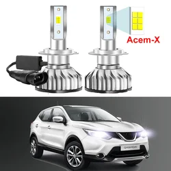 2Pcs For Nissan Qashqai J11 2015 2016 Led Headlight Bulbs with ACEM-X Chips High Low Beam Car LED Headlamp