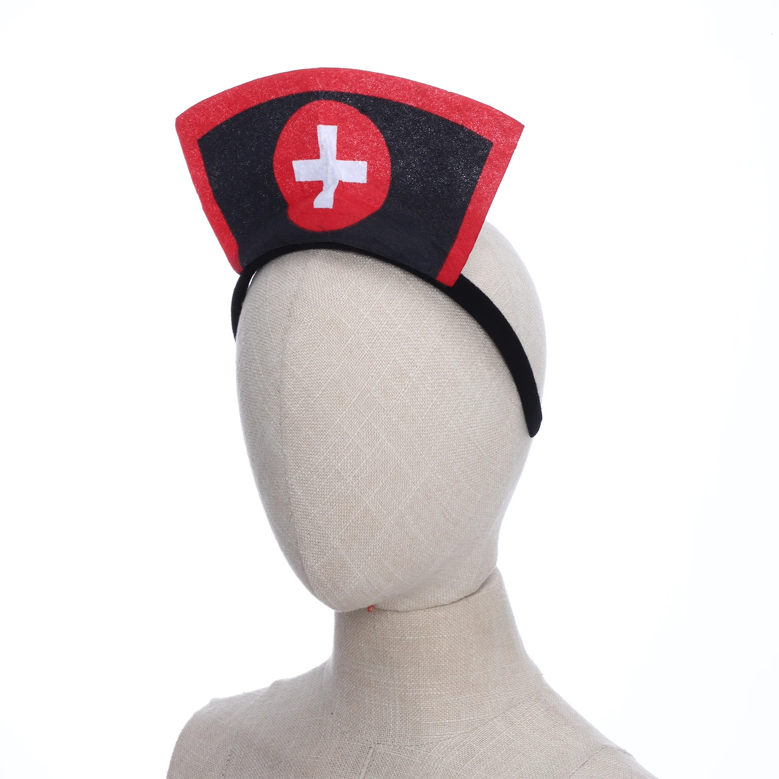 Cappello da infermiera per ragazze da donna, fascia per capelli, personaggio divertente, costume da ballo in maschera, accessorio per spettacoli teatrali, cosplay di Halloween