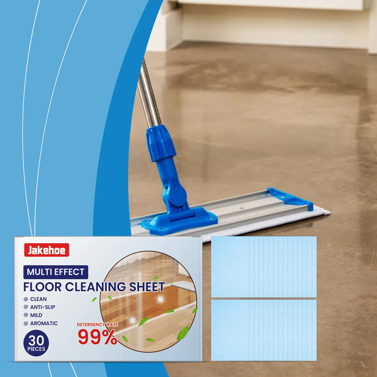

30PCS Floor Cleaning Tablets - Deep Clean & Restore Shine Multi-Surface Safe - Forms Protective Layer - Easy To Use