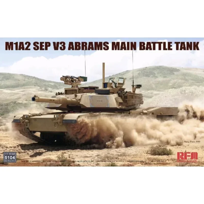 

Сборная модель 1/35 Ryefield RM-5104 M1A2 SEP V3, основной боевой танк abrams, игрушки «сделай сам», комплект модели