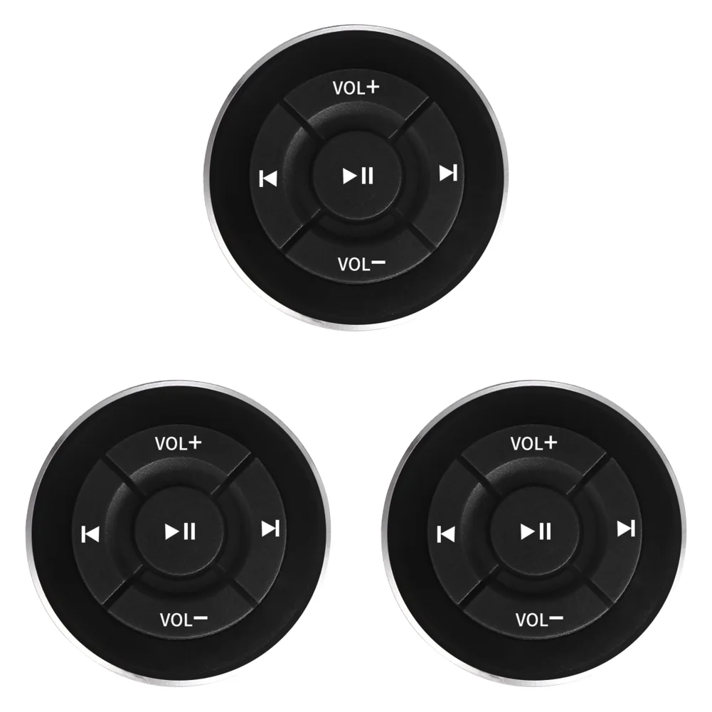 Wireless Bluetooth-compatible Car Steering Wheel Media Remote Control for iOS Android