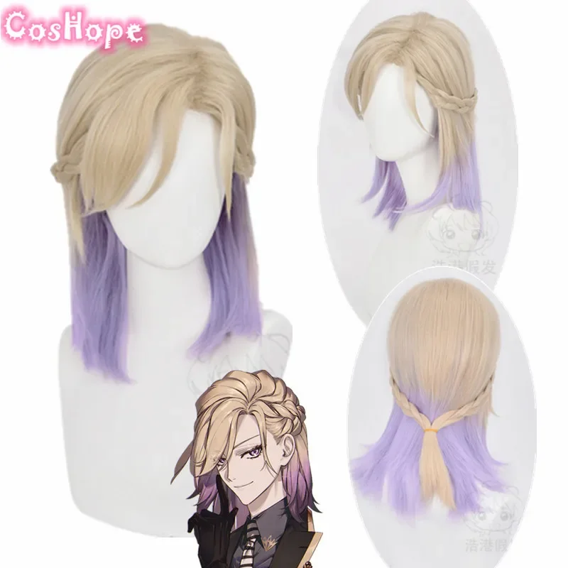 Vil Schoenheit Cosplay Wig Braid Golden Purple Wig Cosplay Anime Cosplay Heat Resistant Synthetic Wig