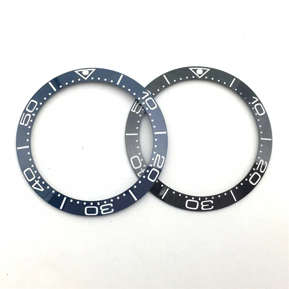 Universal 38/ 30.8mm Ceramic Bezel Luminous Bead Black Blue Flat Watch Ring Insert Watch Repair Accessories