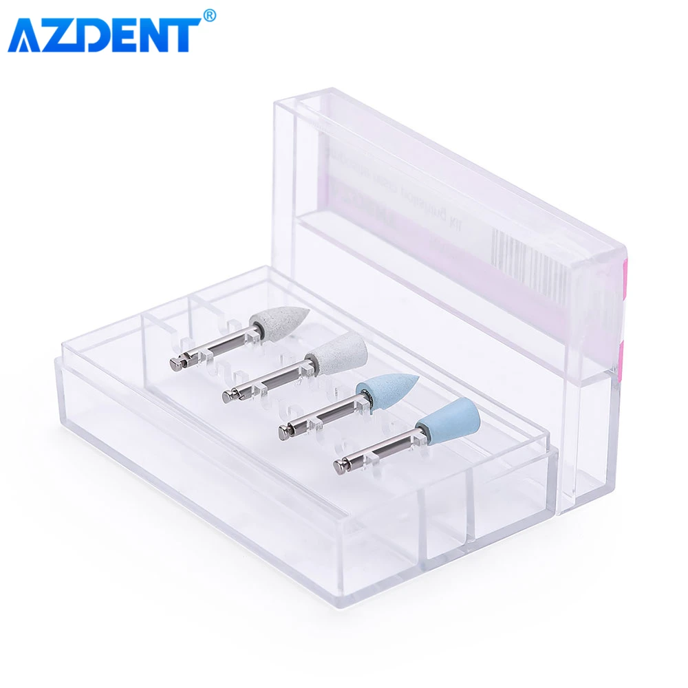 AZDENT Dental Composite Resin Polishing Kit Silicone Polisher RA 0304 for Low Speed Contra Handpiece 4pcs/Kit Dentistry Tool