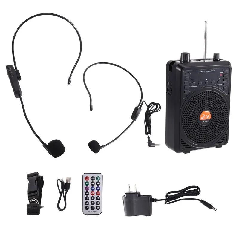 AT82-Bluetooth 2.4G 48W Wireless Microphone For Teachers Portable Rechargeable Mini Voice Amplifier For Singing Training