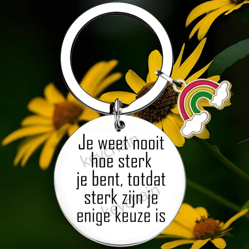 Dutch  Inspirational Gift Keychain Key Chain Keyring Student Graduation BFF Best Friend Sister Gifts