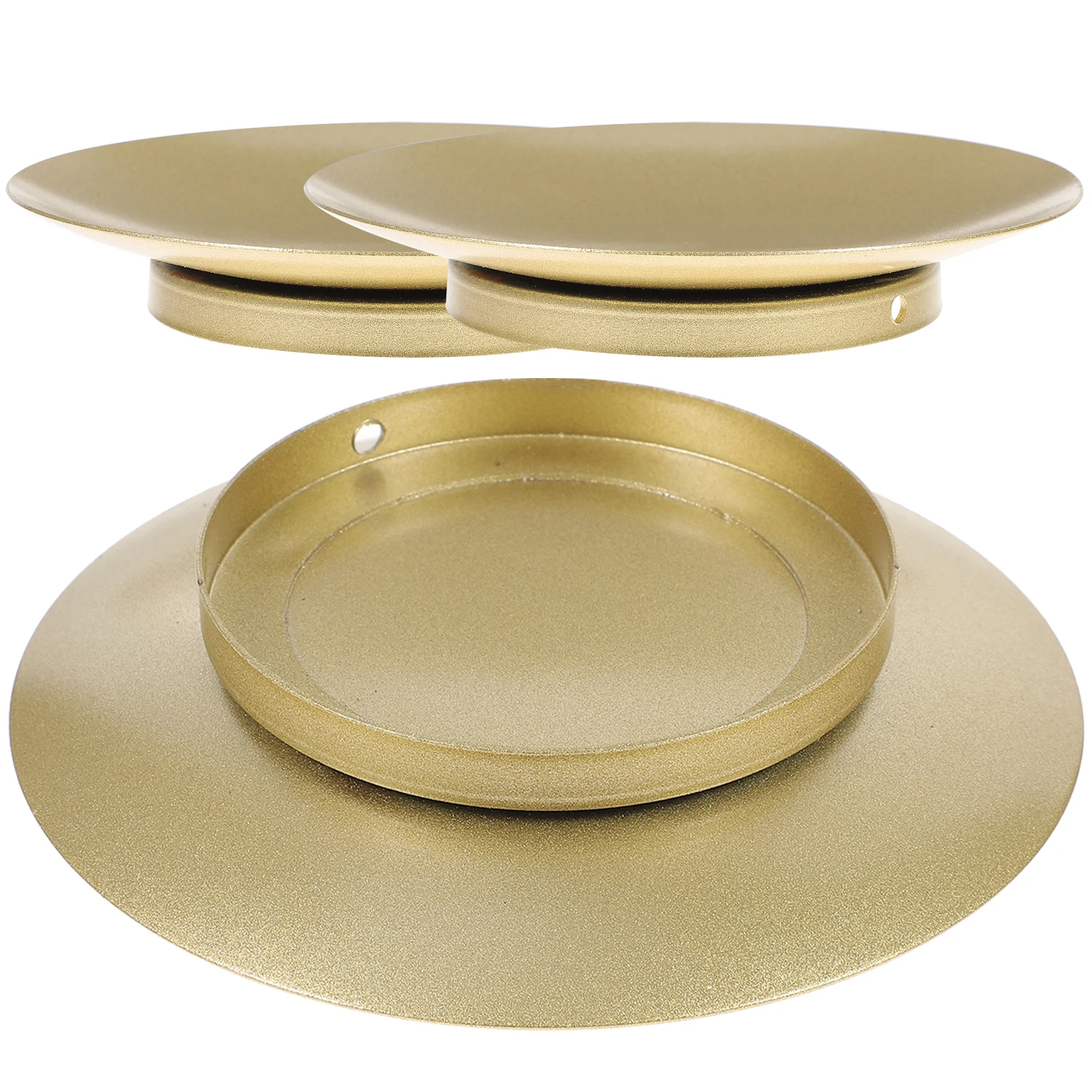 

3Pcs Iron Art Plates Sturdy High Temperature Resistant Tabletop Ornaments for Home Dining Room Bedroom Decor