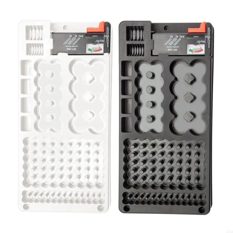 Battery Storage Case with Removable Battery Tester for Various Batteries Container for Electronics and Photographers