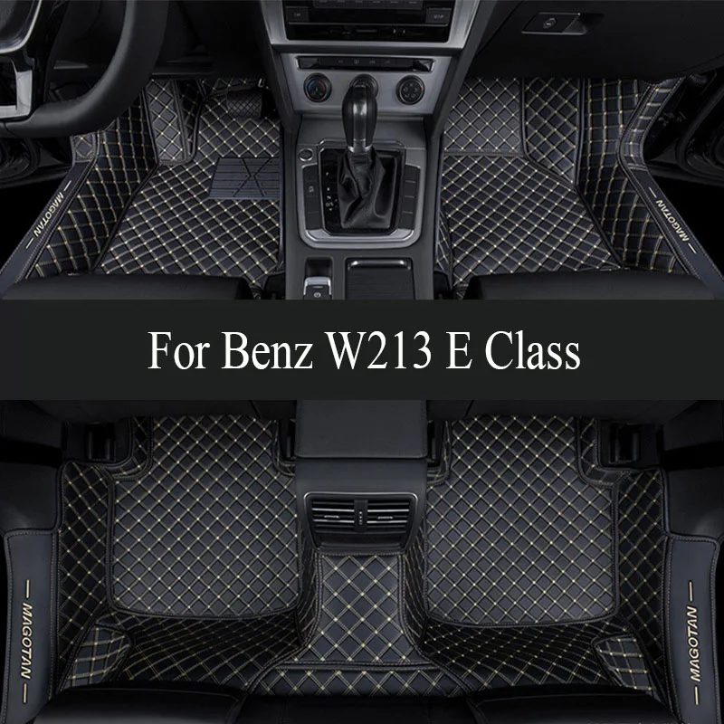 

Artificial Leather Custom Car Floor Mats for Mercedes Benz W213 E Class 2019-2022 Year Interior Details Car trunk mat