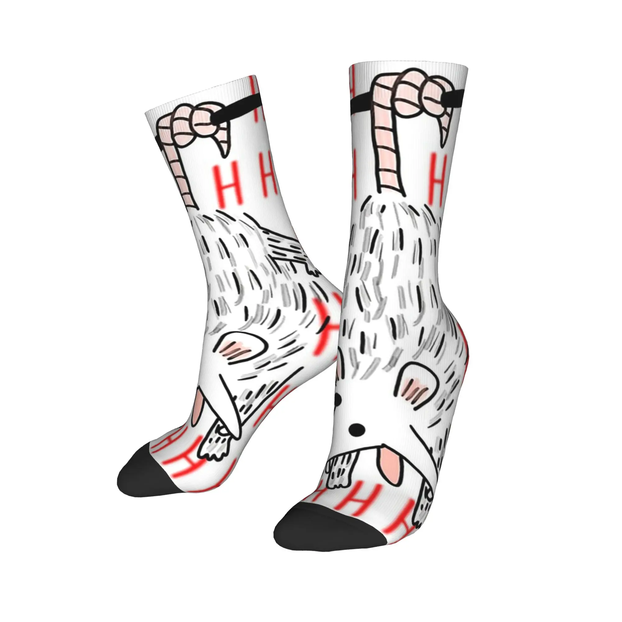 

Носки на все сезоны Happy Opossum Screm Socks, длинные носки в стиле Харадзюку, хип-хоп, аксессуары для мужчин и женщин, подарок на день рождения