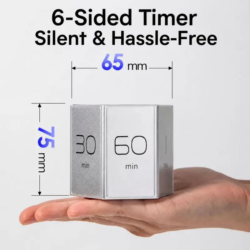 Hexagon Countdown Timer Self Discipline Time Reminder Device Multifunctional Cooking Alarm Timer For Kitchen Study Time Manage