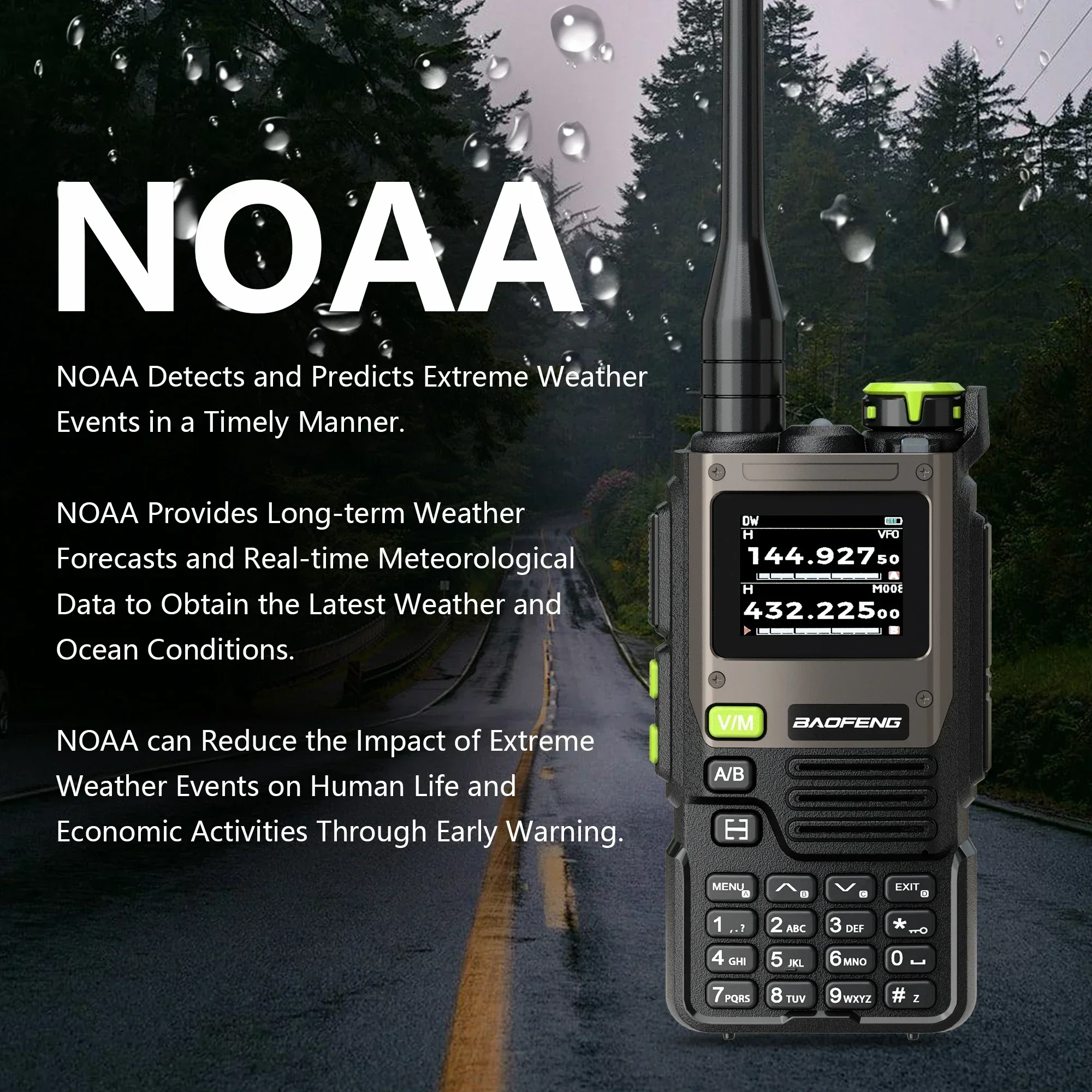 Baofeng K61 PRO Walkie Talkie Multi Band Wireless Copy Frequency NOAA Upgraded of UV-K6 Ham Radio Long Range Communication Radio