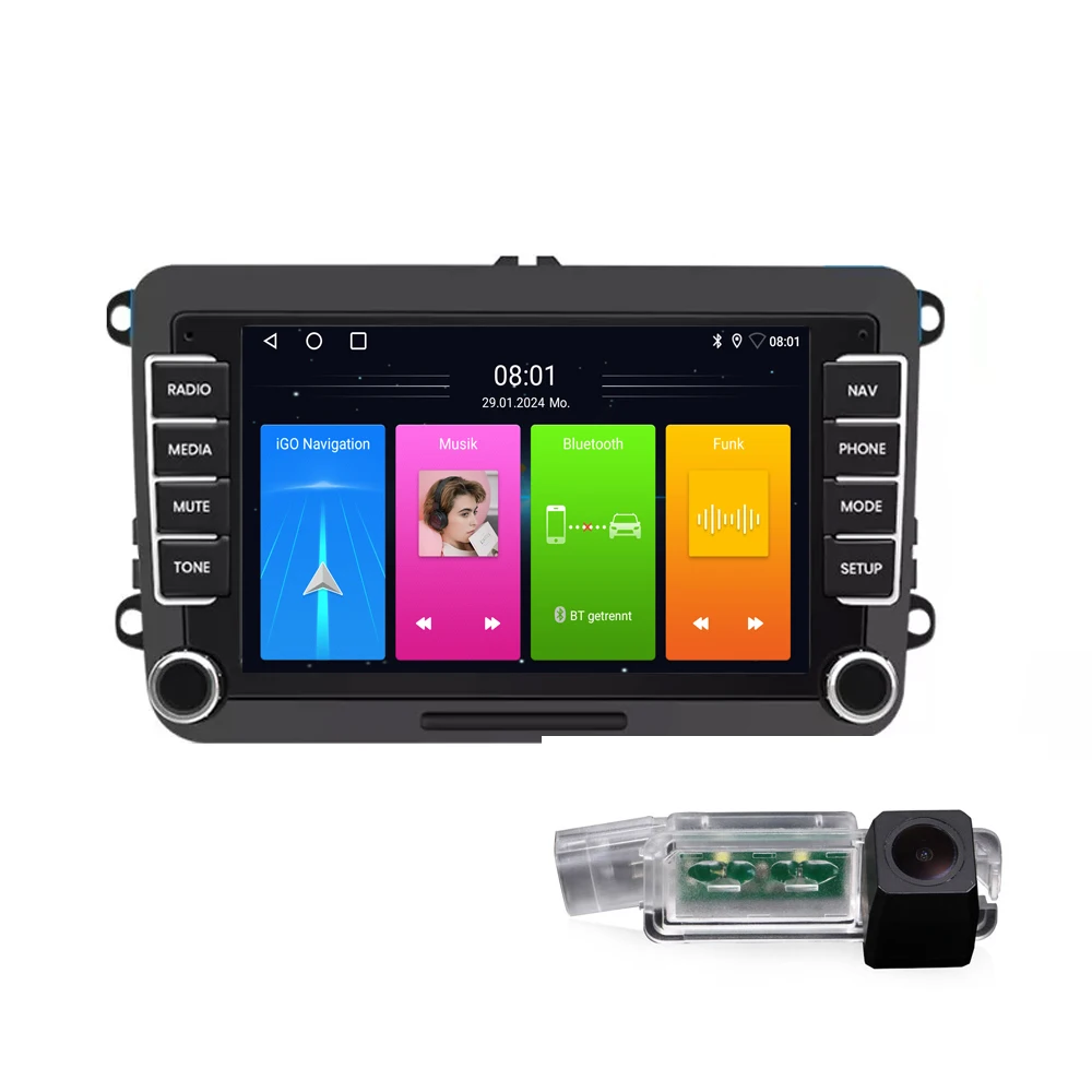 Android car radio with Wireless carplay GPS Navigation+HD reverse camera for VW Beetle Coupe Cabrio 5C1 5C2 5C7 5C8  2011- 2019