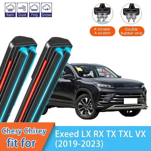 Imagen 1 del producto Para Exeed LX RX TX TXL VX 2019-2022 limpiaparabrisas delantero doble goma limpiaparabrisas de coche accesorios de coche