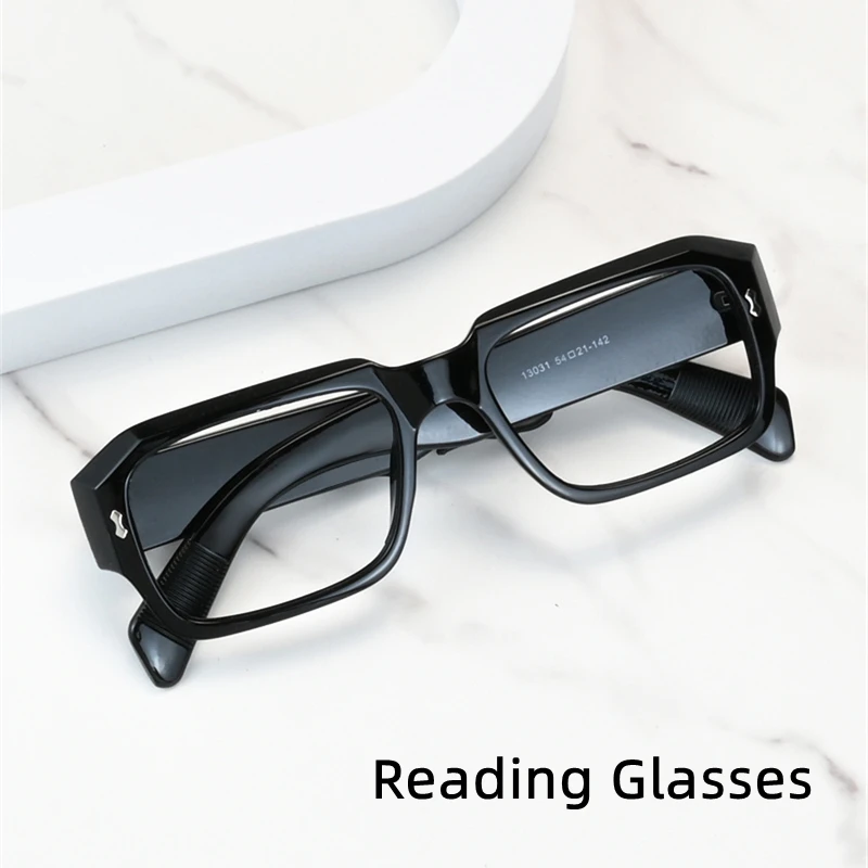 Dickerer Rahmen für Männer und Frauen, Lesebrille, Anti-Blue-Ray-Computerbrille, modisch, großes Quadrat, verschreibungspflichtige Lesebrille
