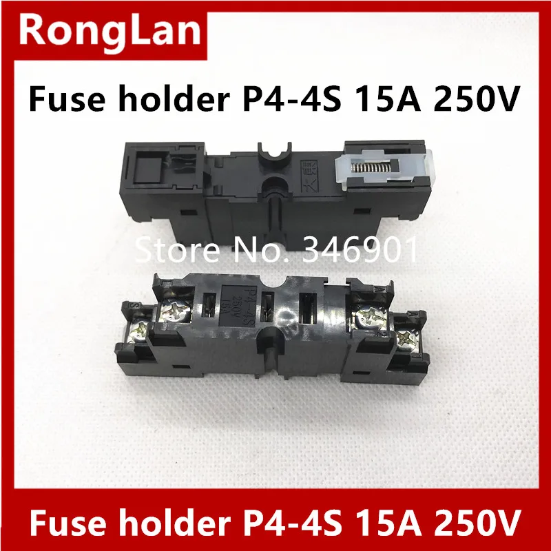 [SA]Imported original Japanese - fuse holder  rail base P4-4S 15A 250V--10PCS/LOT