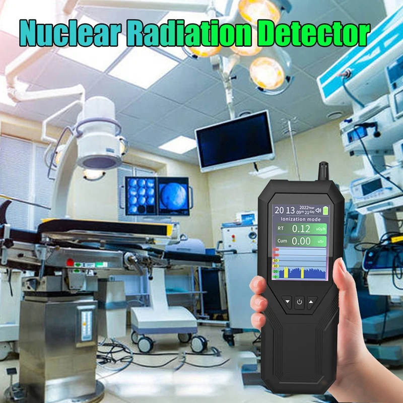 Geiger Counter Nuclear Radiation Detector Monitor Dosimeter Black,Lonization Ray Radioactive Tester usvh ugyh mrh cpm Switchable