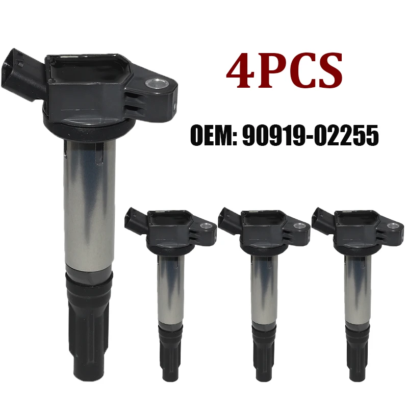 4PCS Ignition Coil 9091902255 For LEXUS IS350 RX350 RX450H For TOYOTA AVALON CAMRY SIENNA VENZA RAV4 V6-3.5L UF487 9091902250