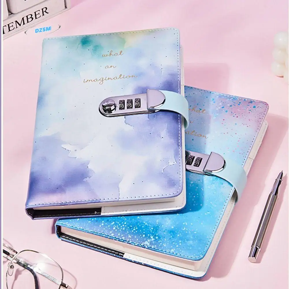 

Creative 240 Pages A5 Journal Notebook Protecting Secrets PU Leather Diary Book Waterproof Thickened Student Notepad Stationery