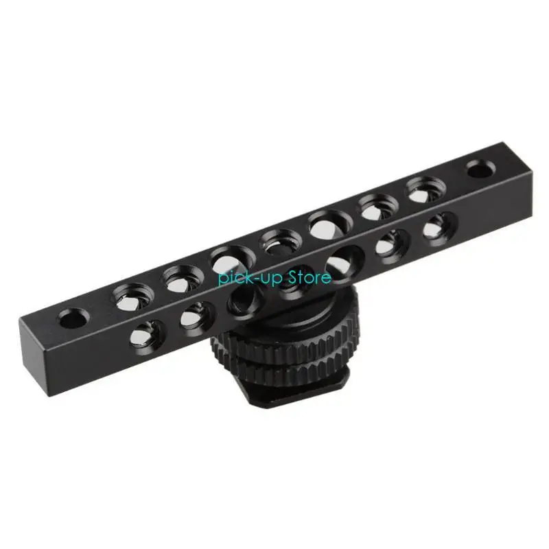 شريط الجبن الأسود من الألومنيوم Q5WA مع فتحة خيط 1/4-20 لشاشات محول الحذاء الساخن لشريط الجبن لمعدات التصوير الفوتوغرافي