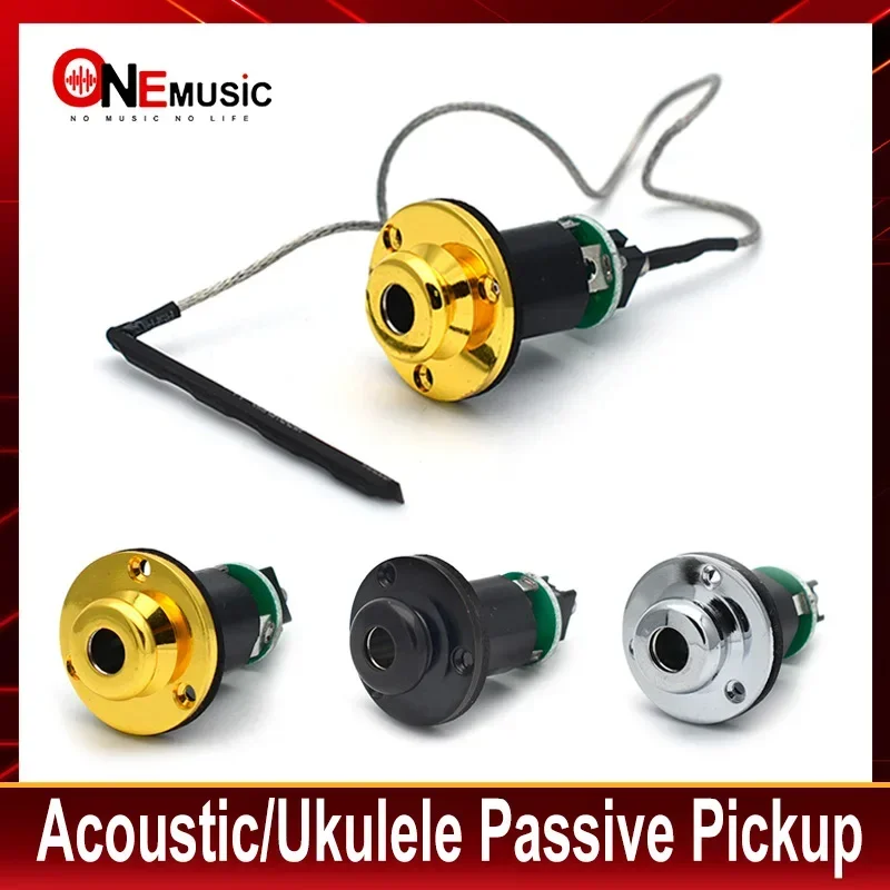 

10Pcs Acoustic/Ukulele Guitar Round Endpin Style Passive Piezo Pickup Black/Gold/Chrome