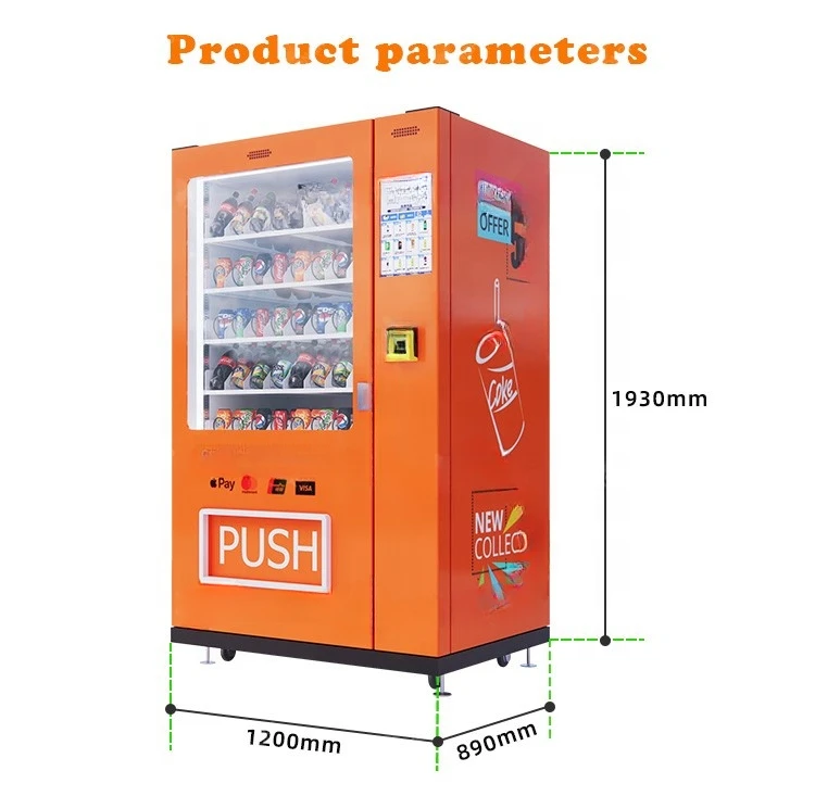 YG Automatic Retail Food Vending Machines Maquinas Expendedoras Snack and Drink Vending Machine Combo