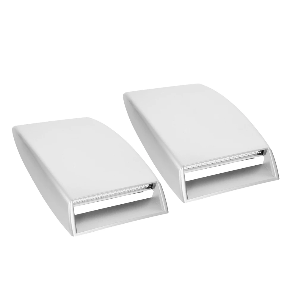 

2Pcs Car Hood Vent Air Intake ABS Sticker Simulation Vents for Cars Trucks Accessories Durable Stylish Easy Install