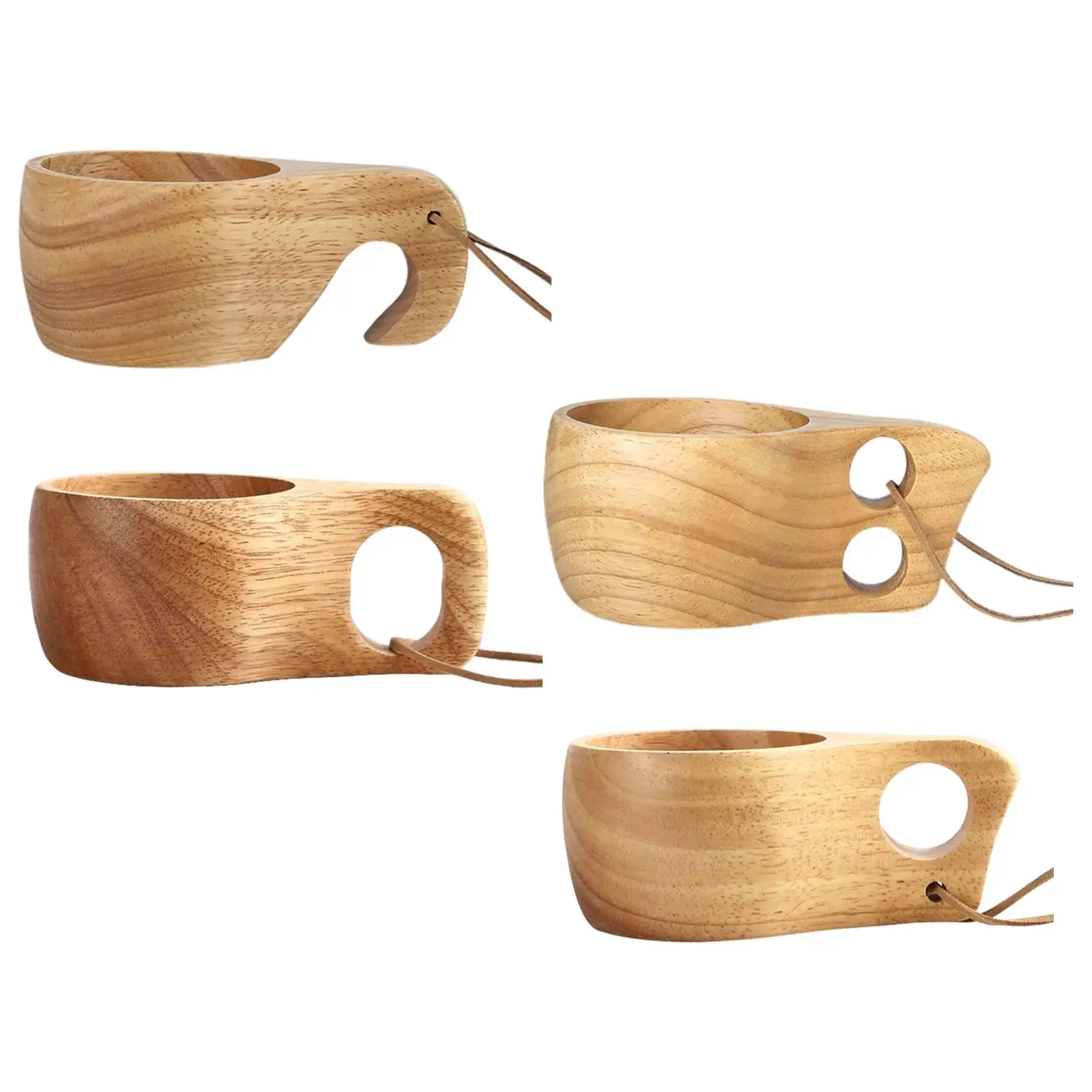 كوب حليب خشبي خفيف الوزن ومحمول للنزهات المنزلية الخارجية #2