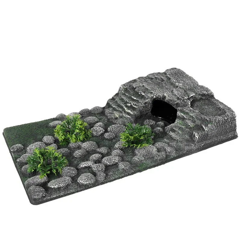 Turtle sundeck low water level floating island climbing ladder dodging hole rockery stone landscaping