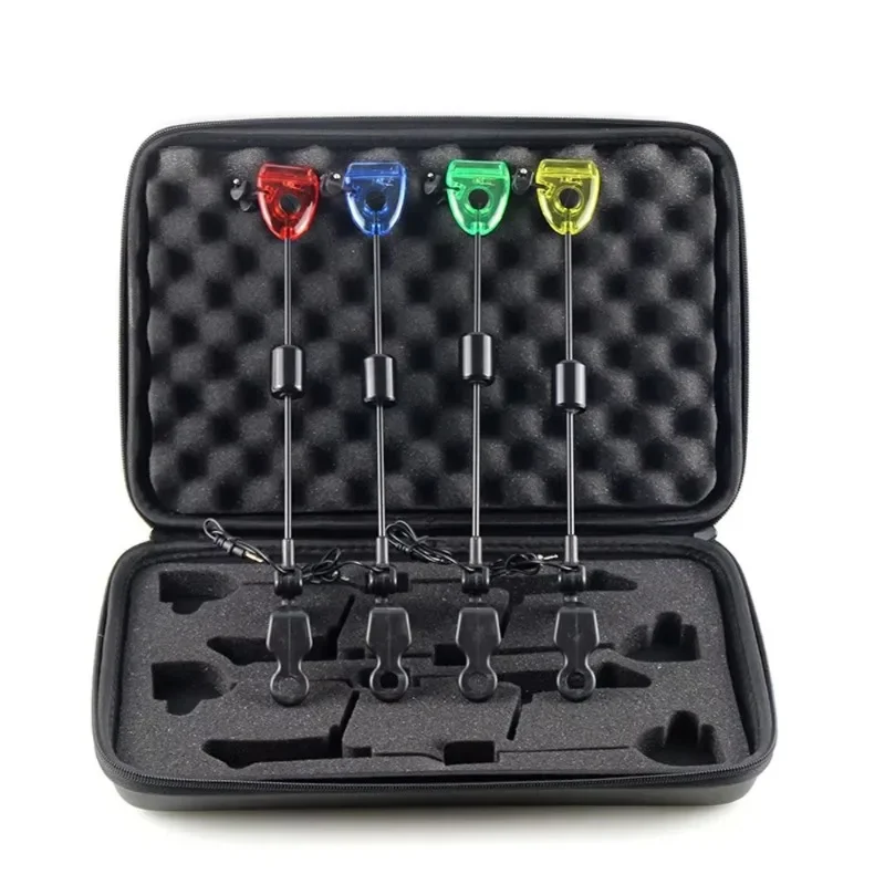 

Fishing Swing Arm Fishing Indicator 4 Color LED Illuminated Indicator Fishing Bite Alarm Hanger Swing Arm