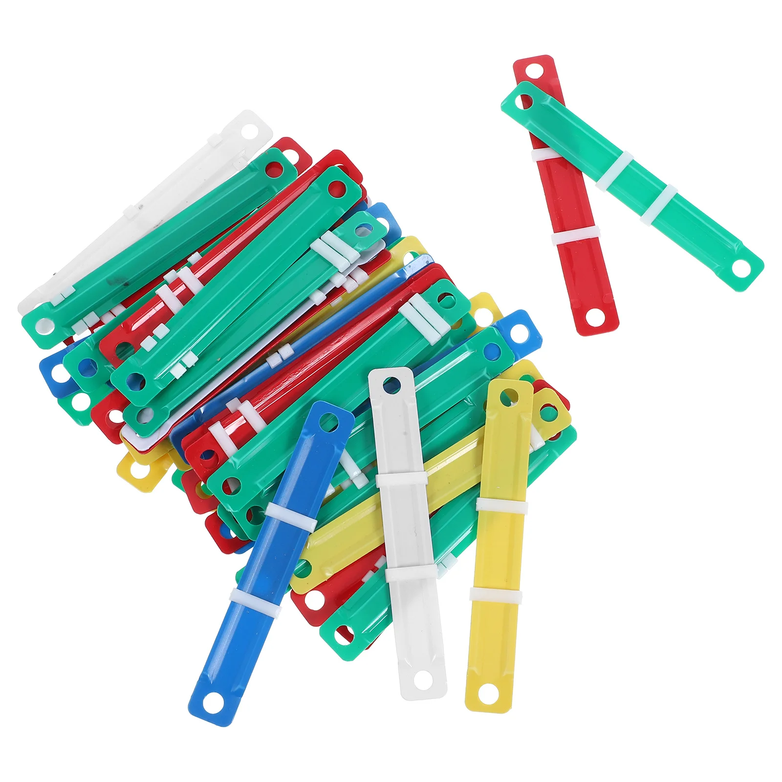 100 pcs Sisipan Penjepit Buku untuk Notebook DIY, Planner Loose Leaf, Scrapbook, Folder, Jurnal, Penjepit Buku, Perlengkapan Kantor