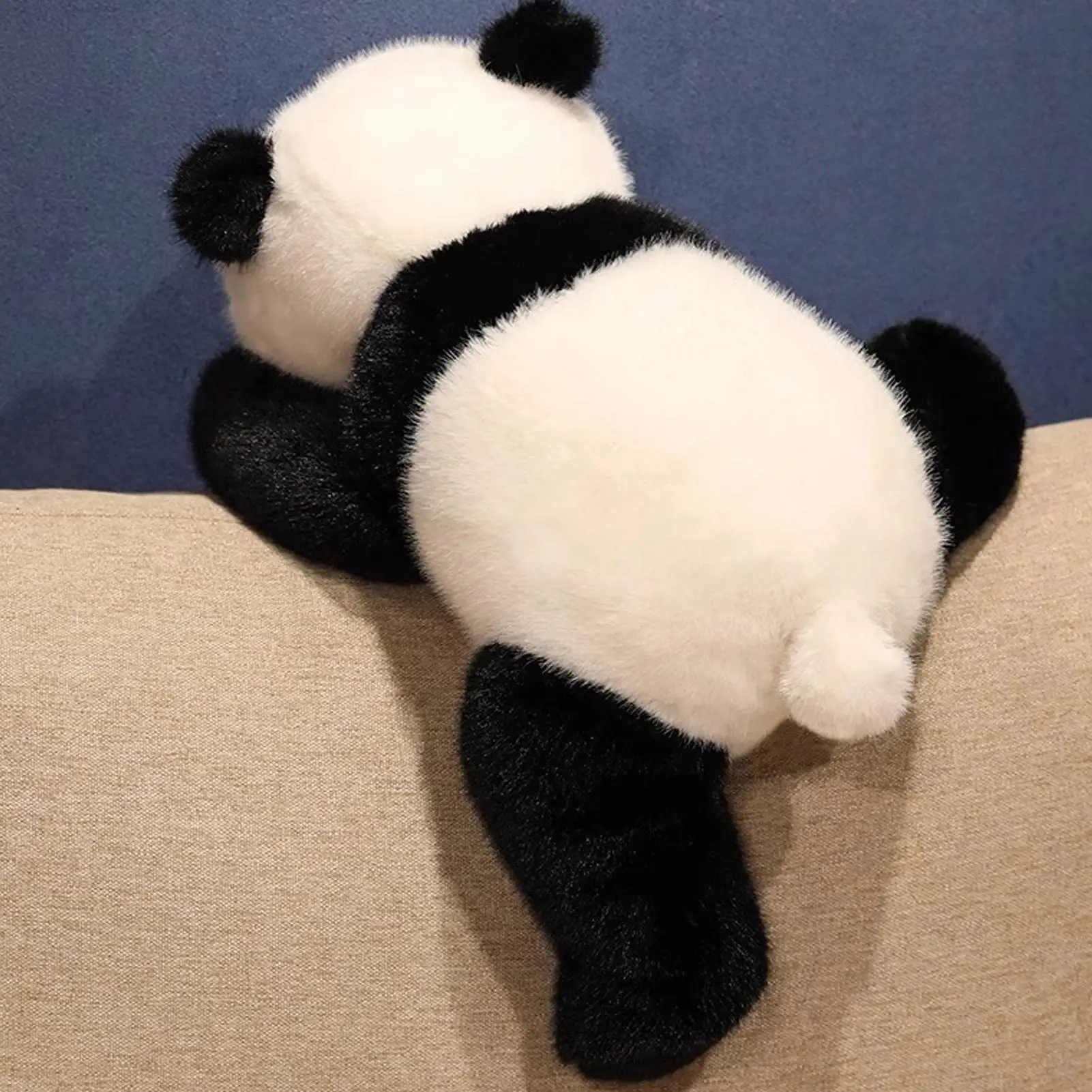 دمى حيوانات قطيفة للأطفال دمية حيوانات محشوة قابلة للاحتضان وسادة رمي الباندا القطيفة للنساء والرجال والبنات والأولاد والمراهقين والكبار #4