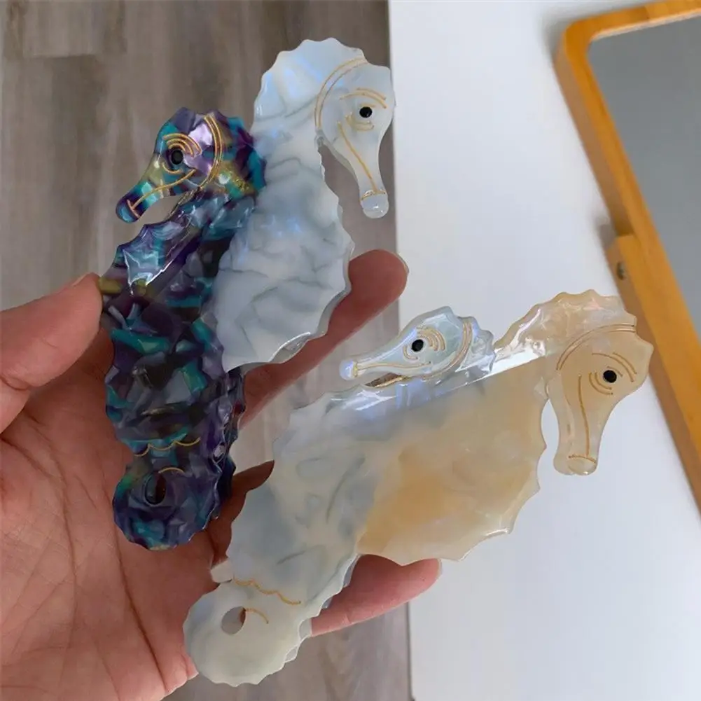 

Fish Claw Clip Ocean Series Women Hair Claw with Dolphins Whales Design Hair Clip for Back Head Stylish Hair Accessory Acrylic