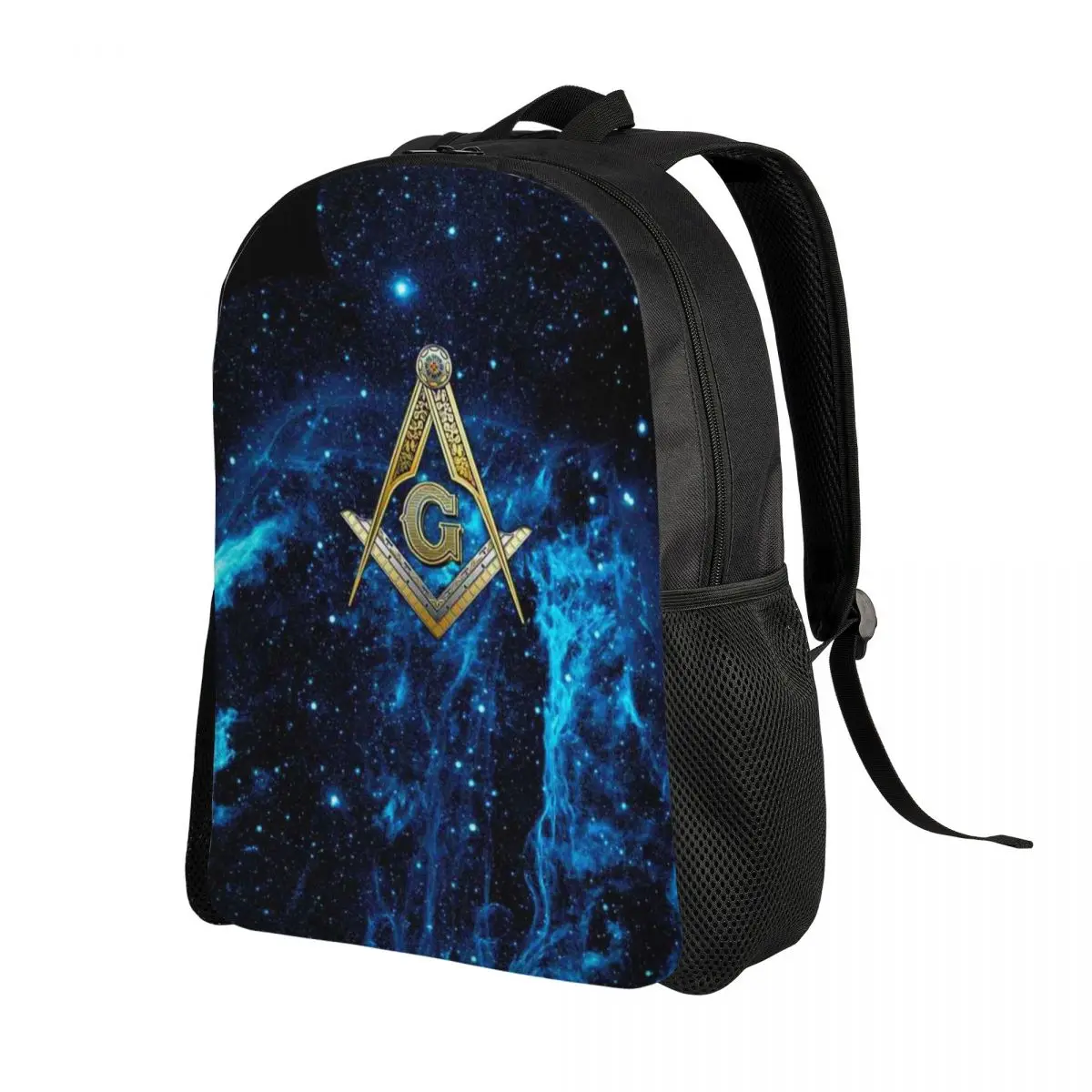 Custom Freemason Symbol Backpacks for Girls Boys Masonic Mason Freemasonry College School Travel Bags Women Men Bookbag