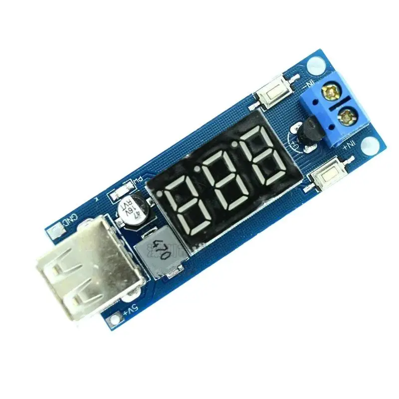 DC-DC schritt-down power supply module 6,5 v12V ~ 40V zu 5V + auto voltmeter USB lade handy