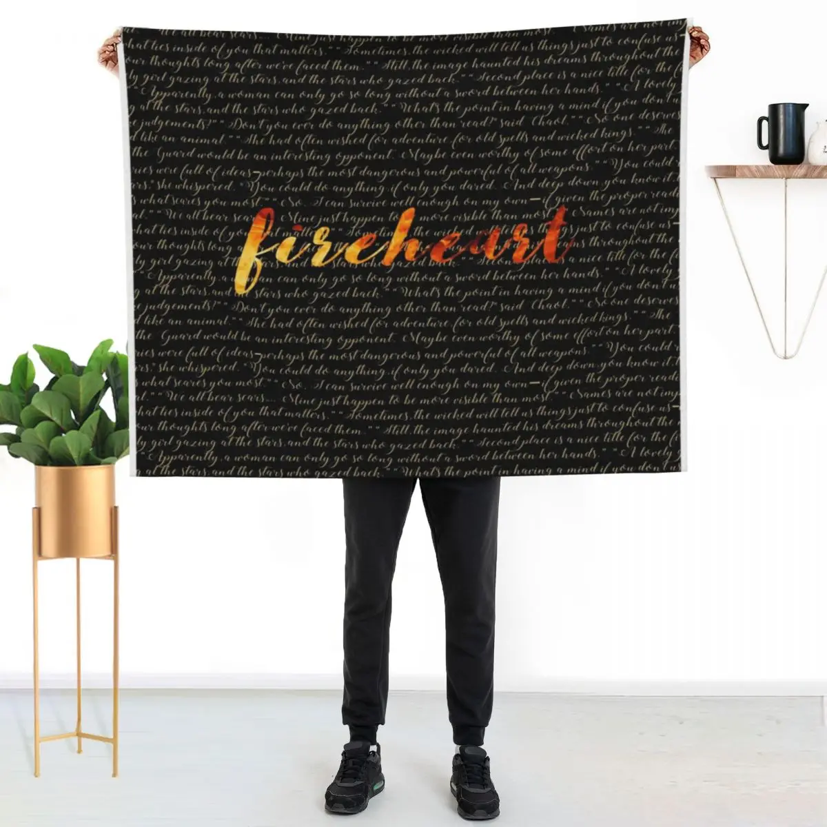 Fireheart quoted design Throw Blanket Ultra Plush Cozy Blanket for Napping Sleeping