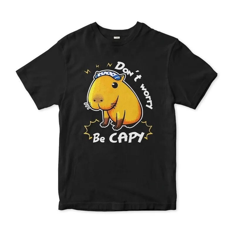 Capybara Don't Worry Be Capy Funny T-Shirt,