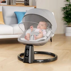 Der elektrische Baby-Schaukelstuhl kann an Bluetooth angeschlossen werden, um Musik zu spielen. Schaukelstuhl, Baby kann auf dem Komfortbett liegen