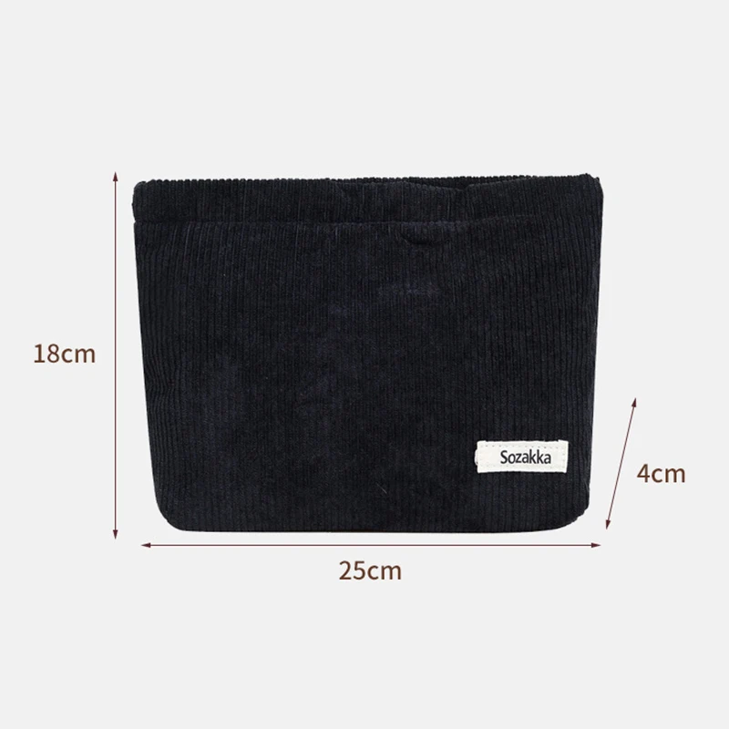 Soft Large Cosmetic Bags Women Neceser Makeup Toiletry Bag Fashion Travel Make Up Bag Corduroy Brush Pencil Organizer Case