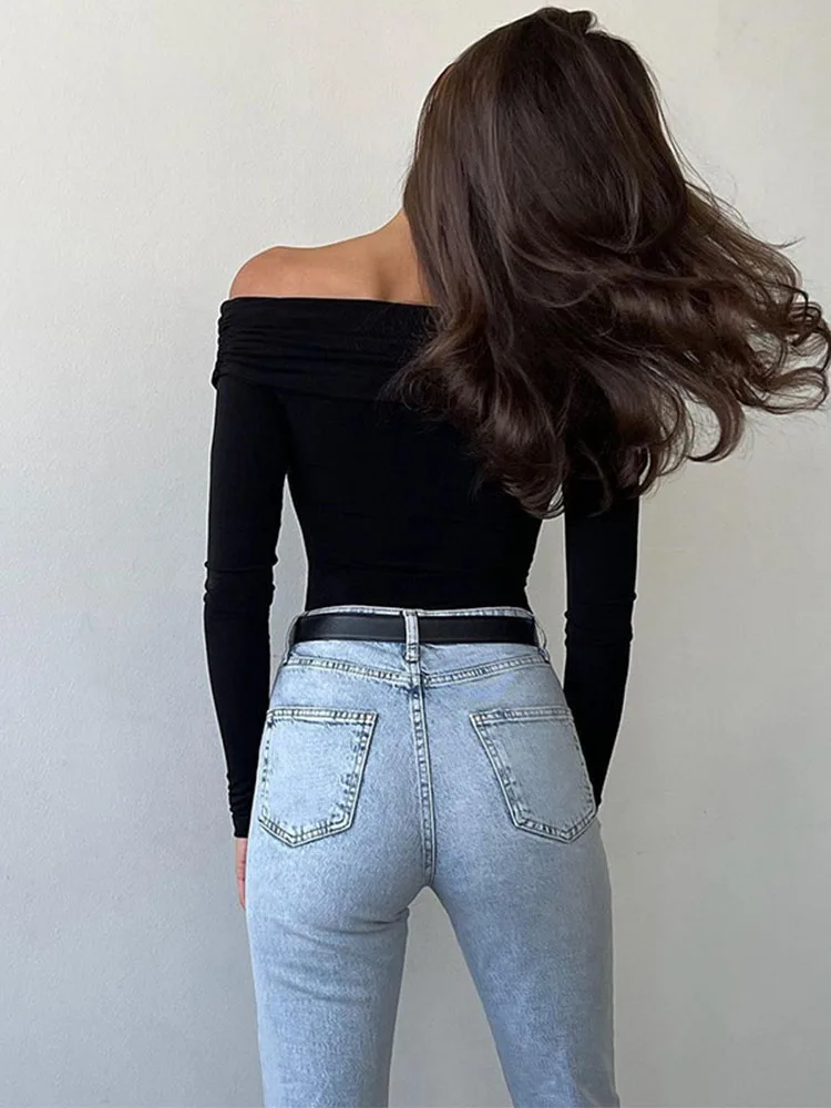 Women Spring Sexy Red Bodysuits Backless Solid Corset Slim Fashion Crossed Bodysuits Long Sleeves Casual Female Knitted Rompers