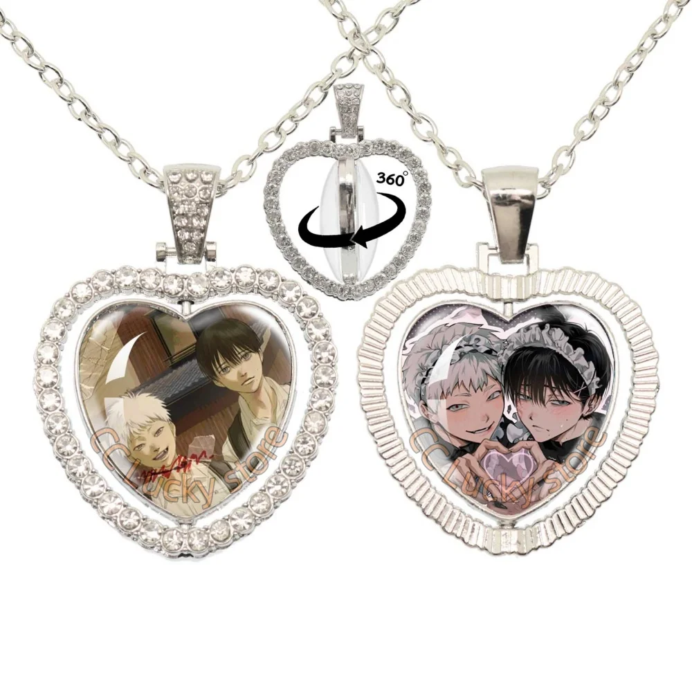 Llavero de Corazón de Doble Cara de 25mm, Superventas, El Verano en que Hikaru Murió, Amuletos de Anime, Personajes de Dibujos Animados, Accesorios de Joyería, Regalo