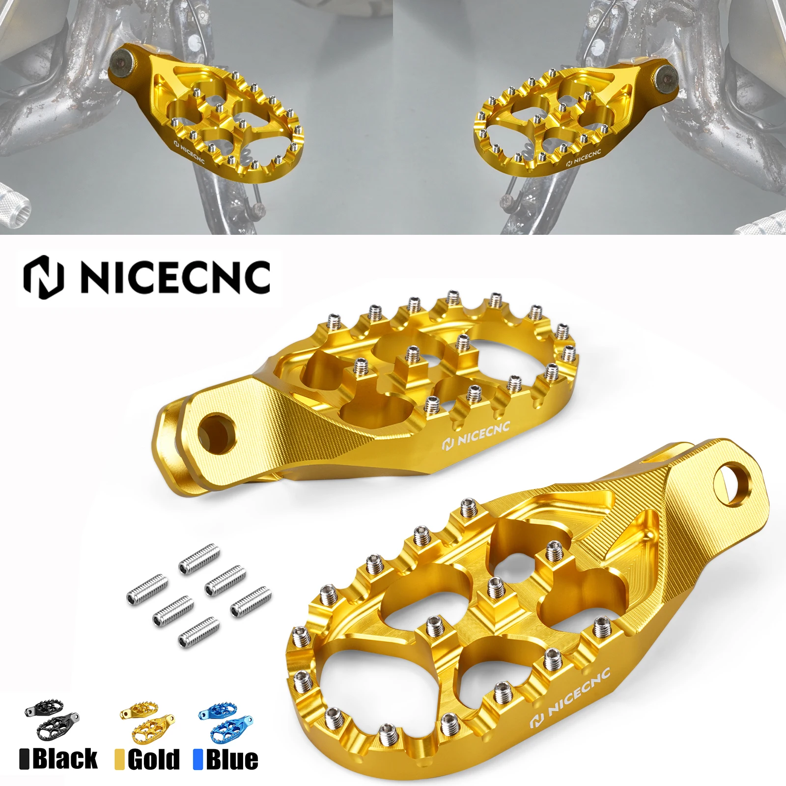 

For Suzuki DRZ400 DRZ 400 SM 400S DRZ400SM 2005-2024 DRZ400S 2000-2024 2023 Motorcycle Wide Foot Pegs Footrest 6061 Aluminum