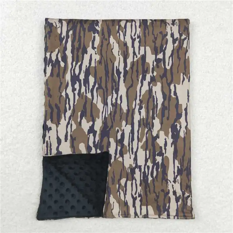 Wholesale western boutique classic children newborn toddler boys and girls sibling Camouflage baby blanket baby High quality