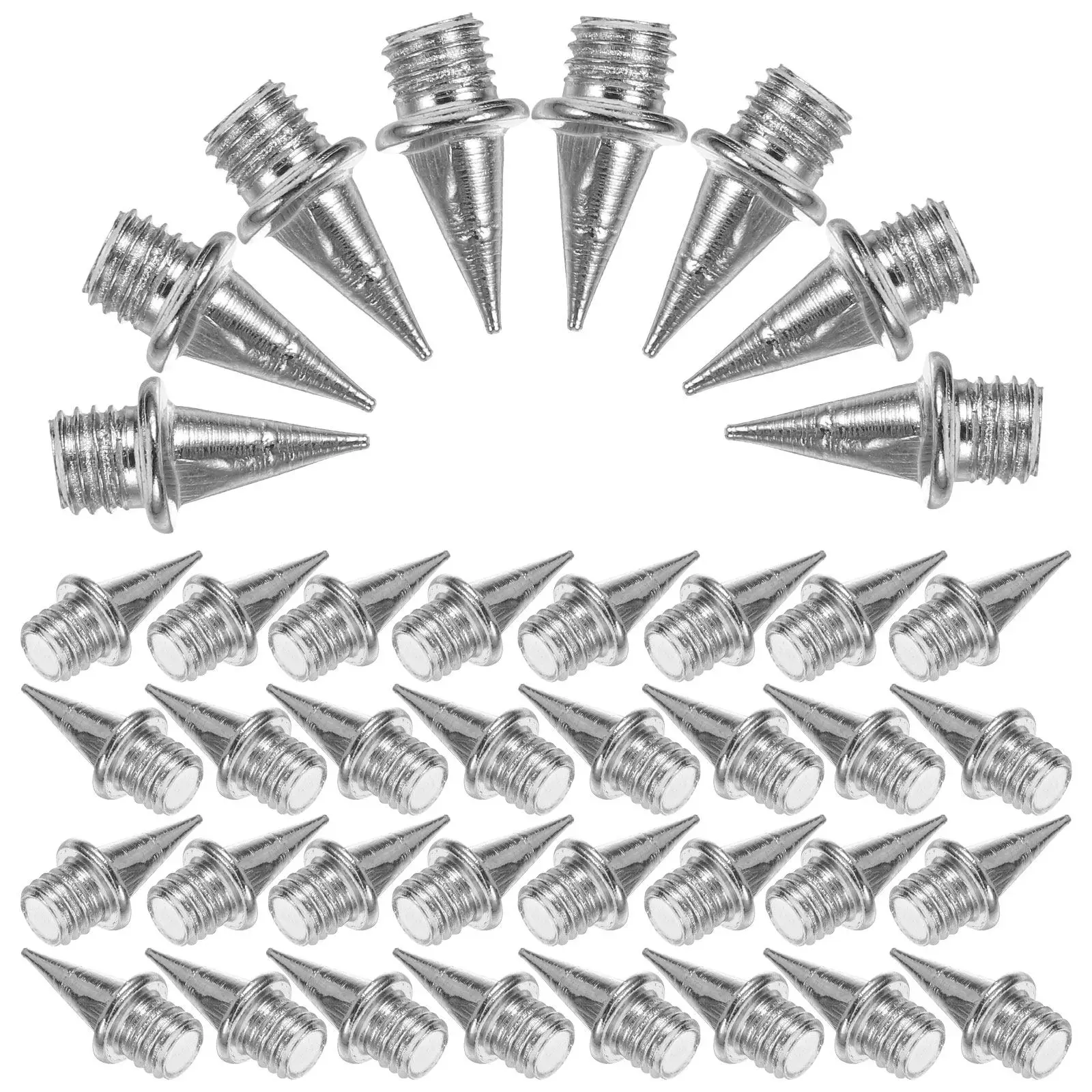 110Pcs Steel Track Spikes for Running Shoes Cone Design High Friction Anti Skid Spikes for Track Field Long Jump Sprinting